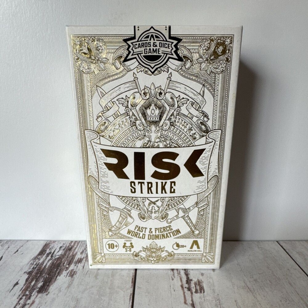 NEW Avalon Hill Risk Strike Strategy Cards & Dice Game 2P Ages 10+ MPN F6650